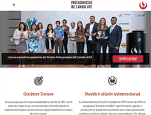 Tablet Screenshot of premioprotagonistasdelcambio.upc.edu.pe